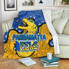 Parramatta Eels Custom Blanket - Team With Dot And Star Patterns For Tough Fan Blanket