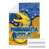 Parramatta Eels Custom Blanket - Team With Dot And Star Patterns For Tough Fan Blanket