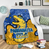 Parramatta Eels Custom Blanket - Team With Dot And Star Patterns For Tough Fan Blanket