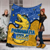Parramatta Eels Custom Blanket - Team With Dot And Star Patterns For Tough Fan Blanket