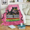 Penrith Panthers Custom Blanket - Team With Dot And Star Patterns For Tough Fan Blanket