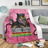 Penrith Panthers Custom Blanket - Team With Dot And Star Patterns For Tough Fan Blanket