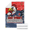 Sydney Roosters Custom Blanket - Team With Dot And Star Patterns For Tough Fan Blanket
