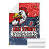 Sydney Roosters Custom Blanket - Team With Dot And Star Patterns For Tough Fan Blanket