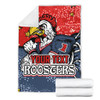 Sydney Roosters Custom Blanket - Team With Dot And Star Patterns For Tough Fan Blanket