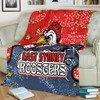 Sydney Roosters Custom Blanket - Team With Dot And Star Patterns For Tough Fan Blanket