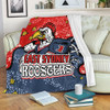 Sydney Roosters Custom Blanket - Team With Dot And Star Patterns For Tough Fan Blanket