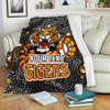 Wests Tigers Custom Blanket - Team With Dot And Star Patterns For Tough Fan Blanket