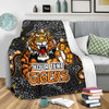 Wests Tigers Custom Blanket - Team With Dot And Star Patterns For Tough Fan Blanket