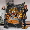 Wests Tigers Custom Blanket - Team With Dot And Star Patterns For Tough Fan Blanket