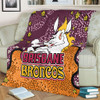 Brisbane Broncos Custom Blanket - Team With Dot And Star Patterns For Tough Fan Blanket