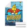 Gold Coast Titans Custom Blanket - Team With Dot And Star Patterns For Tough Fan Blanket