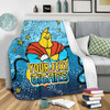 Gold Coast Titans Custom Blanket - Team With Dot And Star Patterns For Tough Fan Blanket