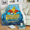 Gold Coast Titans Custom Blanket - Team With Dot And Star Patterns For Tough Fan Blanket