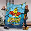 Gold Coast Titans Custom Blanket - Team With Dot And Star Patterns For Tough Fan Blanket