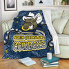 North Queensland Cowboys Custom Blanket - Team With Dot And Star Patterns For Tough Fan Blanket