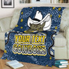 North Queensland Cowboys Custom Blanket - Team With Dot And Star Patterns For Tough Fan Blanket