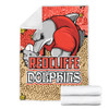 Redcliffe Dolphins Custom Blanket - Team With Dot And Star Patterns For Tough Fan Blanket