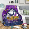 Melbourne Storm Custom Blanket - Team With Dot And Star Patterns For Tough Fan Blanket