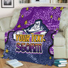 Melbourne Storm Custom Blanket - Team With Dot And Star Patterns For Tough Fan Blanket