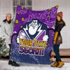 Melbourne Storm Custom Blanket - Team With Dot And Star Patterns For Tough Fan Blanket