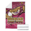 Queensland Cane Toads Custom Blanket - Team With Dot And Star Patterns For Tough Fan Blanket