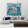 Cronulla-Sutherland Sharks Custom Tapestry - Team With Dot And Star Patterns For Tough Fan Tapestry