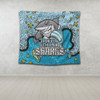 Cronulla-Sutherland Sharks Custom Tapestry - Team With Dot And Star Patterns For Tough Fan Tapestry