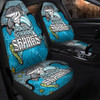 Cronulla-Sutherland Sharks Custom Car Seat Cover - Team With Dot And Star Patterns For Tough Fan Car Seat Cover