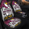 Manly Warringah Sea Eagles Car Seat Cover - Team With Dot And Star Patterns For Tough Fan Car Seat Cover