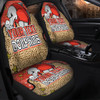 Redcliffe Dolphins Custom Car Seat Cover - Team With Dot And Star Patterns For Tough Fan Car Seat Cover