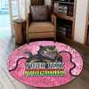 Penrith Panthers Custom Round Rug - Team With Dot And Star Patterns For Tough Fan Round Rug