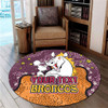 Brisbane Broncos Custom Round Rug - Team With Dot And Star Patterns For Tough Fan Round Rug