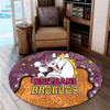 Brisbane Broncos Custom Round Rug - Team With Dot And Star Patterns For Tough Fan Round Rug