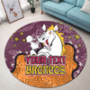 Brisbane Broncos Custom Round Rug - Team With Dot And Star Patterns For Tough Fan Round Rug