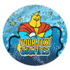 Gold Coast Titans Custom Round Rug - Team With Dot And Star Patterns For Tough Fan Round Rug
