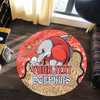 Redcliffe Dolphins Custom Round Rug - Team With Dot And Star Patterns For Tough Fan Round Rug