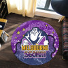 Melbourne Storm Custom Round Rug - Team With Dot And Star Patterns For Tough Fan Round Rug