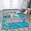 Cronulla-Sutherland Sharks Custom Area Rug - Team With Dot And Star Patterns For Tough Fan Area Rug