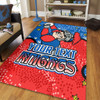 Newcastle Knights Custom Area Rug - Team With Dot And Star Patterns For Tough Fan Area Rug