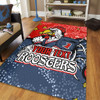 Sydney Roosters Custom Area Rug - Team With Dot And Star Patterns For Tough Fan Area Rug