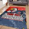 Sydney Roosters Custom Area Rug - Team With Dot And Star Patterns For Tough Fan Area Rug