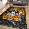Wests Tigers Custom Area Rug - Team With Dot And Star Patterns For Tough Fan Area Rug