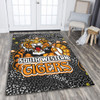 Wests Tigers Custom Area Rug - Team With Dot And Star Patterns For Tough Fan Area Rug