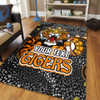 Wests Tigers Custom Area Rug - Team With Dot And Star Patterns For Tough Fan Area Rug