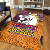 Brisbane Broncos Custom Area Rug - Team With Dot And Star Patterns For Tough Fan Area Rug