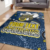 North Queensland Cowboys Custom Area Rug - Team With Dot And Star Patterns For Tough Fan Area Rug