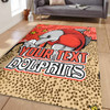 Redcliffe Dolphins Custom Area Rug - Team With Dot And Star Patterns For Tough Fan Area Rug