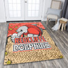 Redcliffe Dolphins Custom Area Rug - Team With Dot And Star Patterns For Tough Fan Area Rug