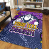 Melbourne Storm Custom Area Rug - Team With Dot And Star Patterns For Tough Fan Area Rug